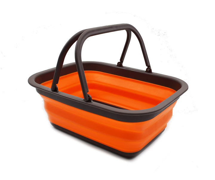 SAMMART 9.2L zusammenklappbar Containeranne mit Griff-tragbarer Picknickkorb für den Aussenbereich–p