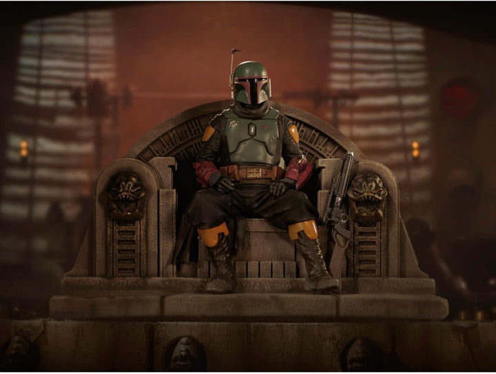 Iron Studios 1:10 Boba Fett auf Thron – Der Mandalorianer