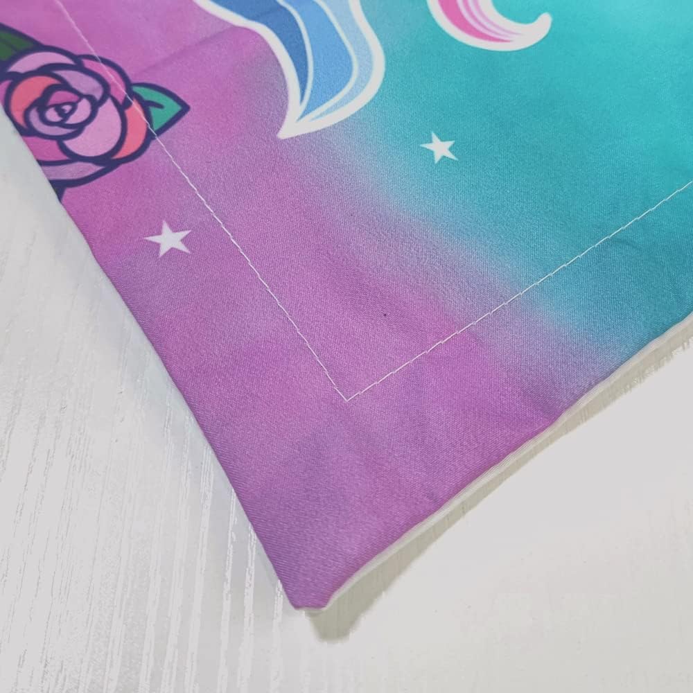 AOXHFNV Einhorn Mädchen Rosa Bettwäsche Set 135x200cm Süsser Einhorn-Stern-Mond-Muster Bettbezug Ein