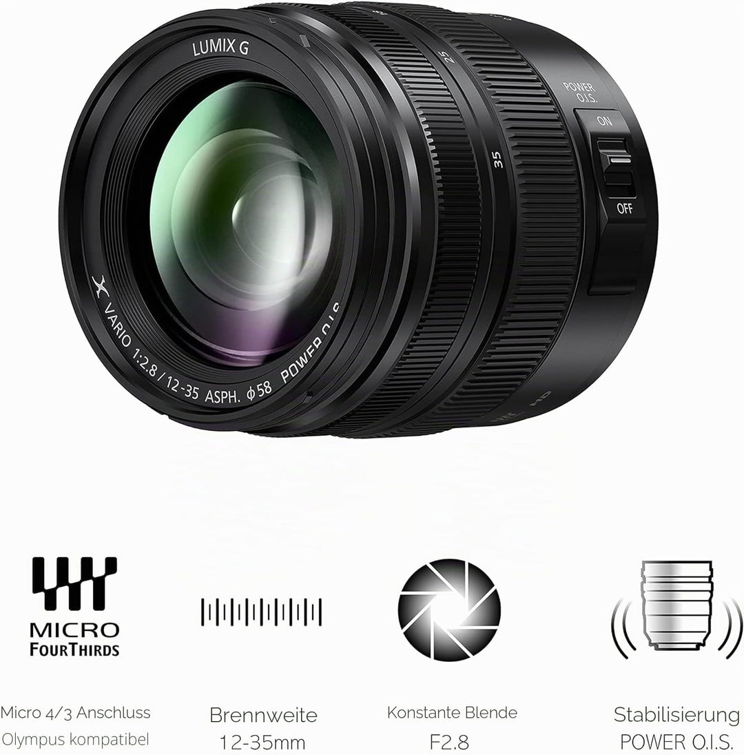 Panasonic H-HSA12035E Lumix G Vario 12-35 mm/ F2.8 ASPH./Power O.I.S. schwarz Single, Single