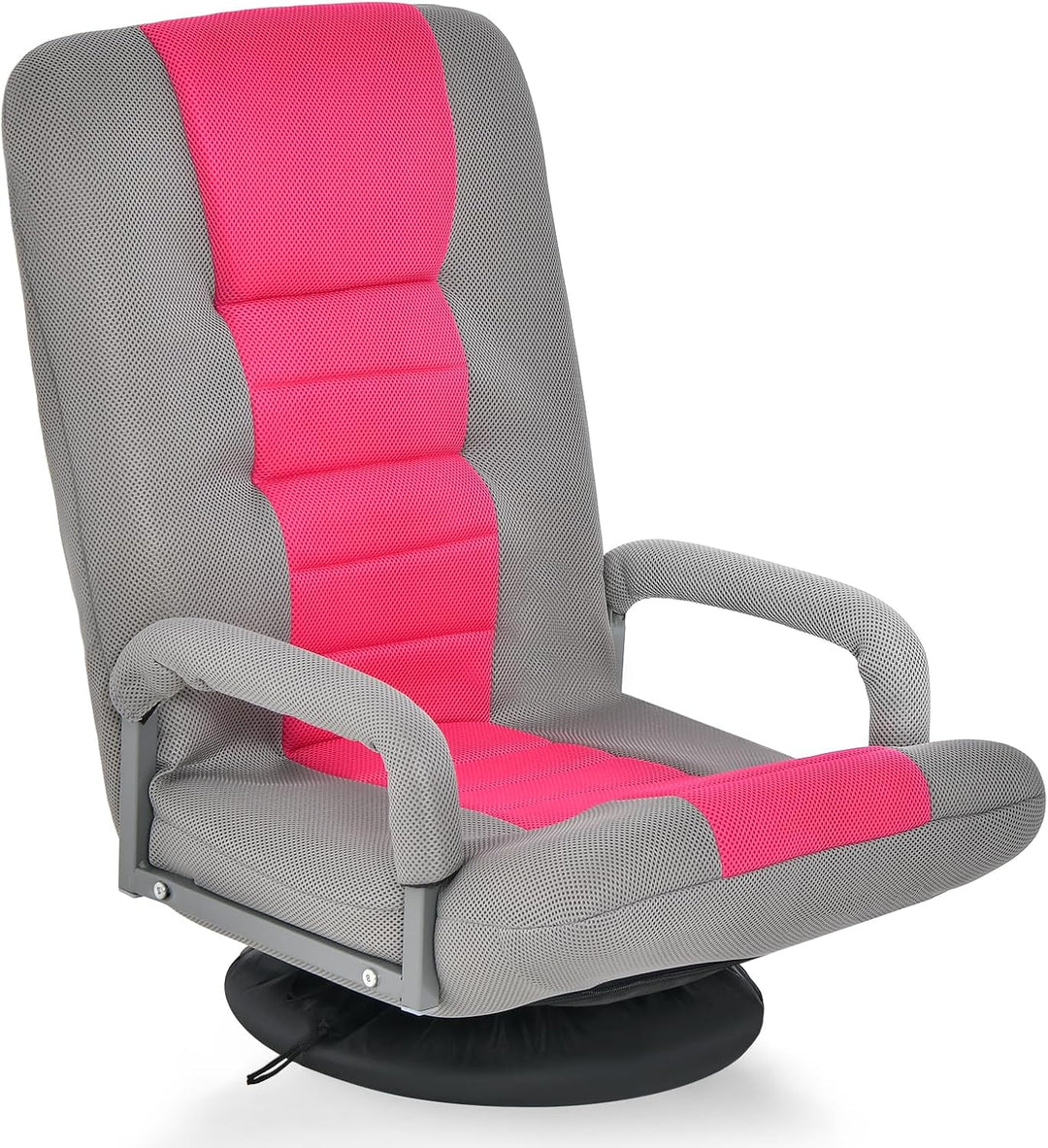 RELAX4LIFE Bodenstuhl Klappbar, Bodensessel mit 7-Fach Verstellbarer Rückenlehne &amp; 360° drehbarem So