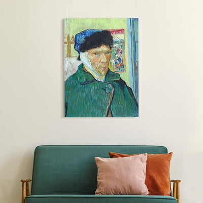 PICANOVA – Vincent Van Gogh Self-Portrait with Bandaged Ear 60x80 cm – Bild auf Leinwand – Leinwandb