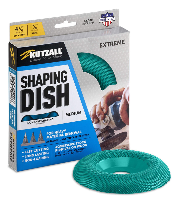 Kutzall Extreme Shaping Dish - Medium, 4-1⁄2" (114.3mm) Dia. X 7⁄8" (22.2mm) Bohrung - Winkelschleif