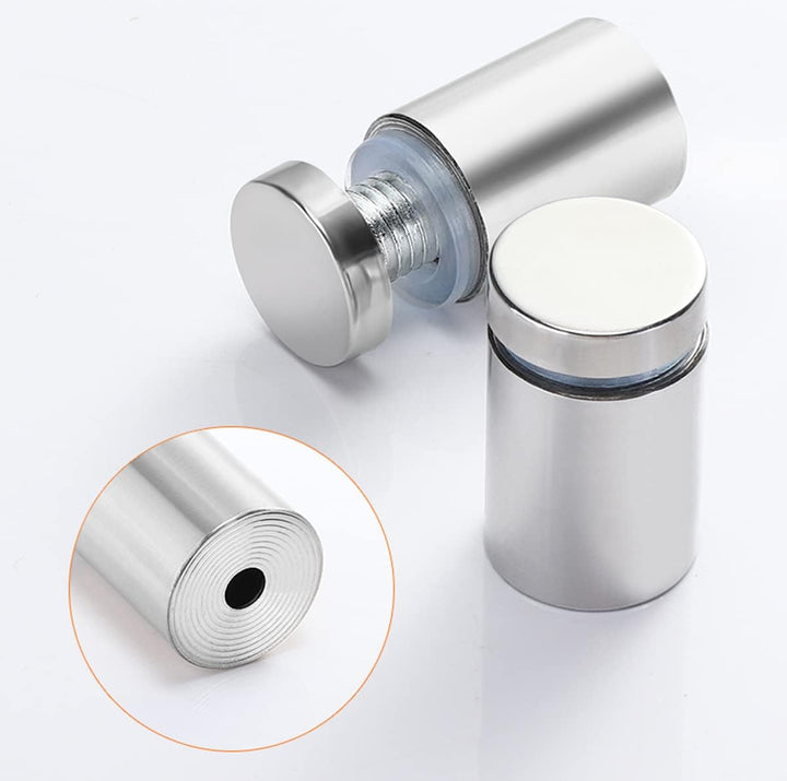Qrity 20 x Abstandshalter Montagekleinteile Werbeglas Acryl Abstandshalter, Edelstahl, 12X25mm, mit