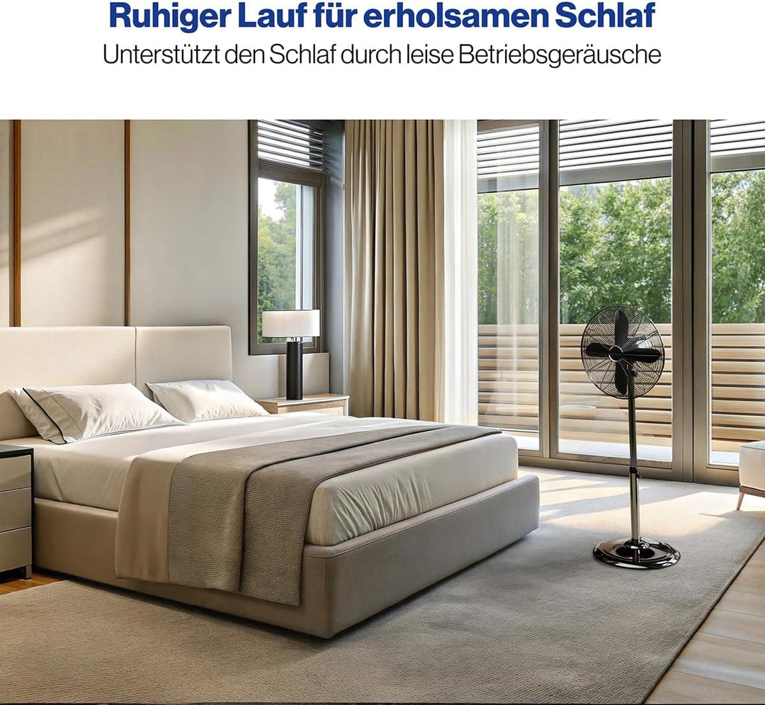 ProfiCare® Ventilator mit Schwenkfunktion | höhenverstellbar | Ventilator leise Ø 40cm | Standventil