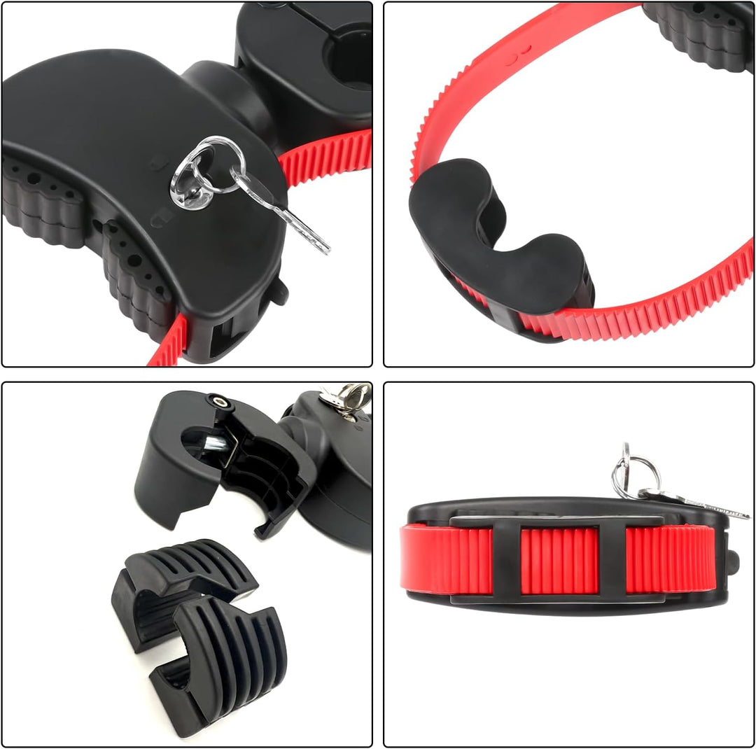 TEOV 1 Stück Rahmenhalter für Fahrradträger Länge 12CM, Verstellbarer Strap-Rahmenhalter für E-Bike