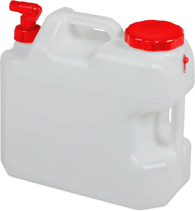 Relaxdays Wasserkanister mit Hahn, Schraubdeckel, Trinkwasserkanister Camping, 18 l, BPA-frei, Kunst