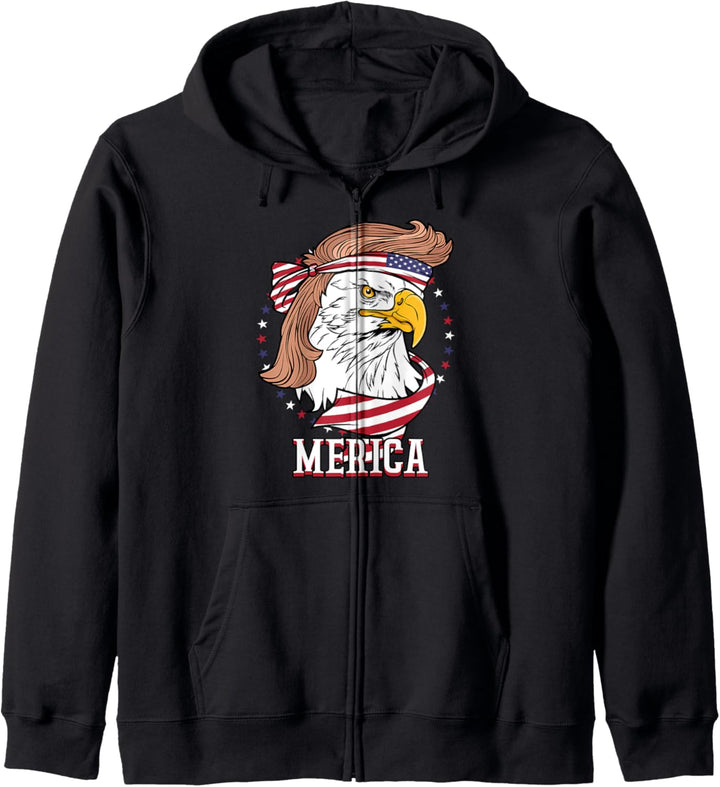 Eagle Mullet Merica Shirt 4. Juli amerikanische Flagge USA Kapuzenjacke