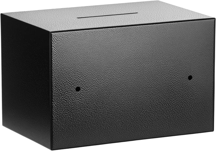 QWORK® Schranktresor 31 x 20 x 20 cm mit Einwurfschlitz &amp; 3 Verriegelungsbolzen – Anti-Angel-Schutz