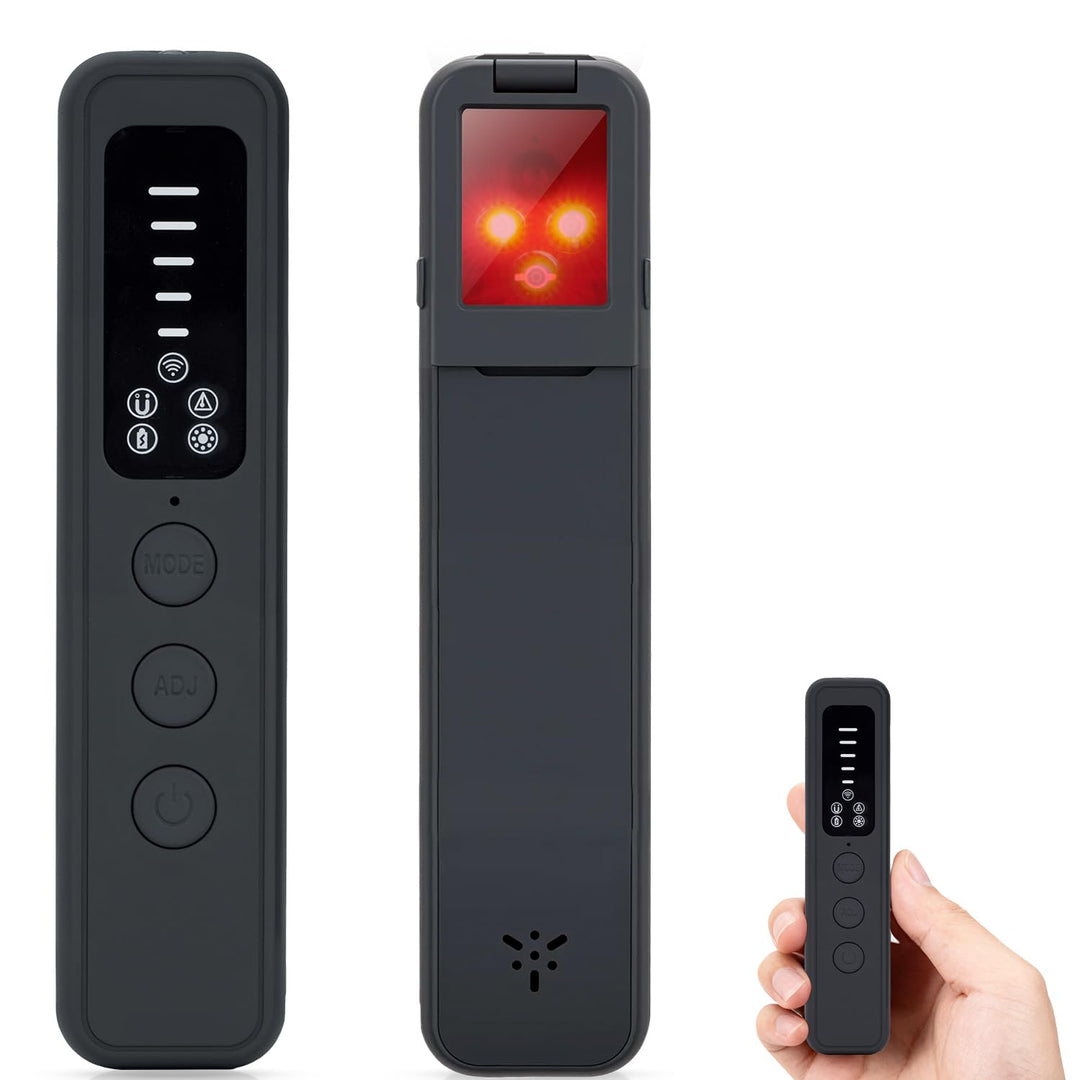 Mcbazel 6-in-1 Wanzen Detektor für Versteckte Kameras,Wanzenfinder RF Signal Scanner, GPS-Tracker-Fi
