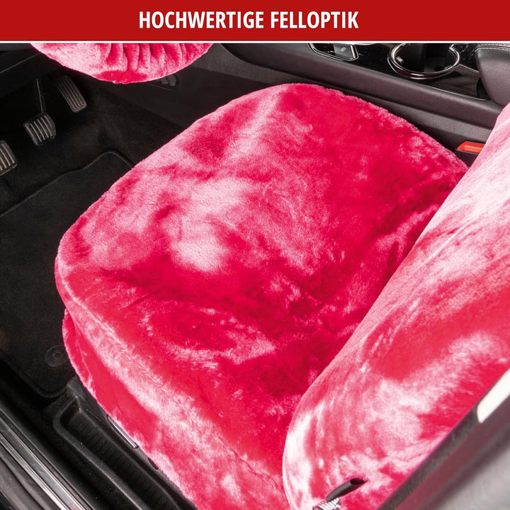 Walser Autositzbezug Teddy, Sitzbezug Kunstfell, Auto-Schonbezug in Lammfell-Optik, Flauschiger Plüs