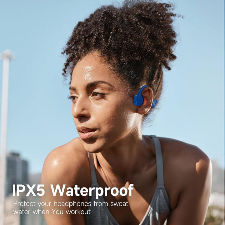 IFECCO Knochenschall Kopfhörer Bluetooth 6.2 - Open Ear Bone Conduction Headphones Kabellos,IPX5 was
