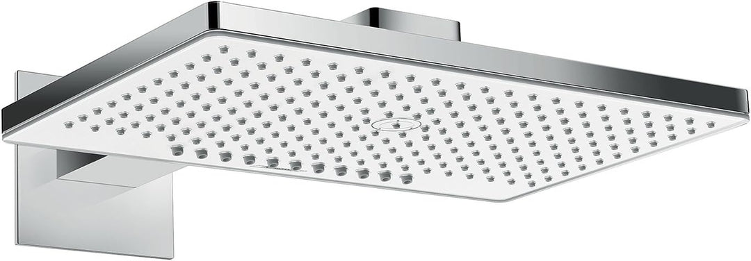 hansgrohe Rainmaker Select 460 Duschkopf, Kopfbrause mit 2 Strahlarten, Weiss/Chrom Wandanschluss 2
