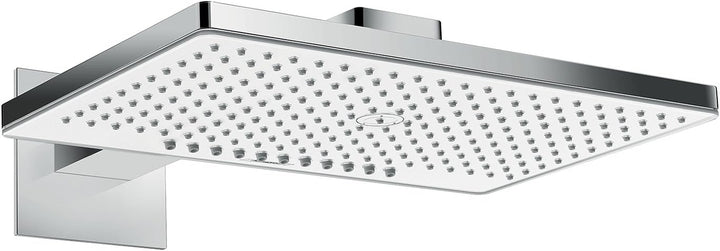 hansgrohe Rainmaker Select 460 Duschkopf, Kopfbrause mit 2 Strahlarten, Weiss/Chrom Wandanschluss 2