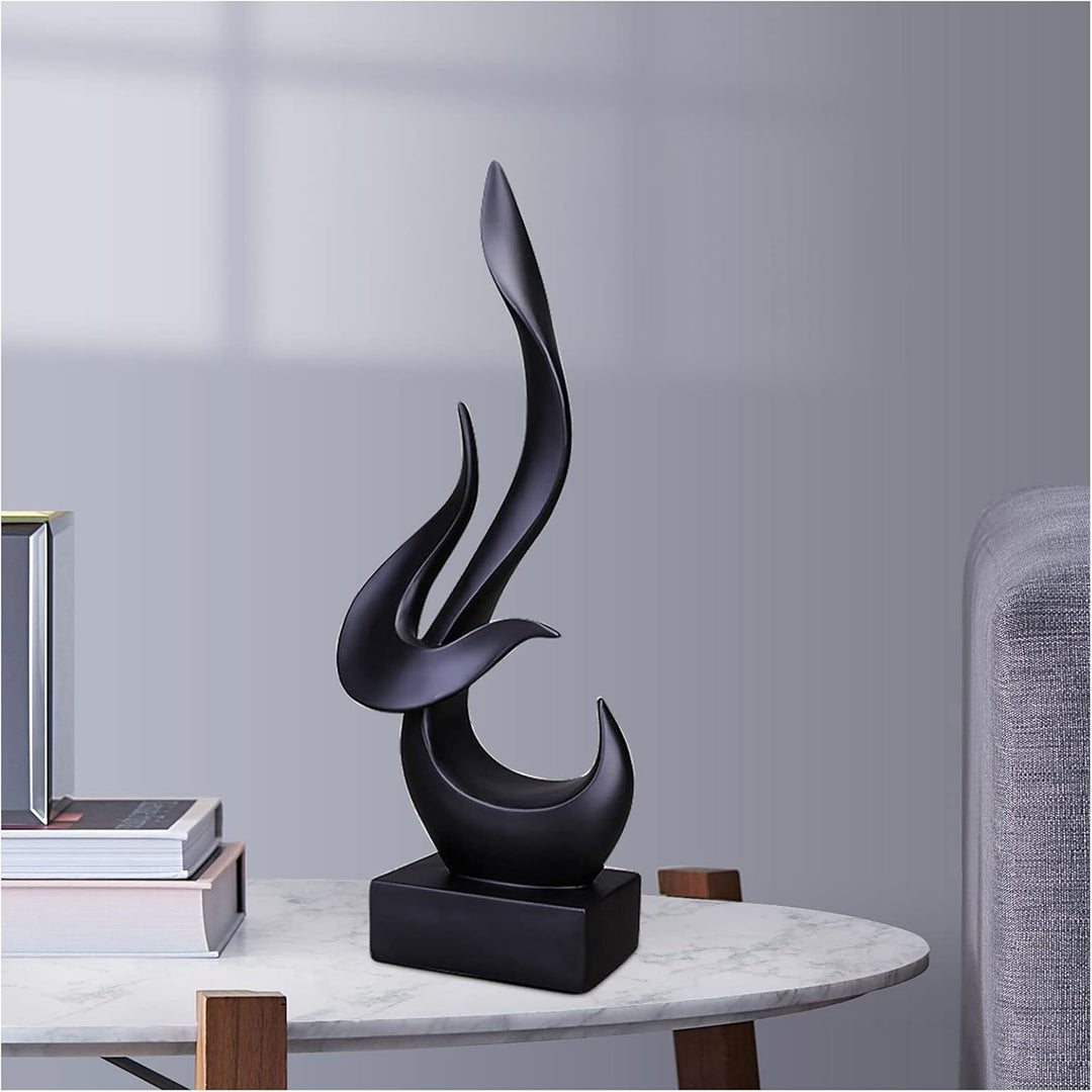 Moderne Deko Skulptur Kunst Schwarze Flamme Deko Statue, Wohnzimmer Schlafzimmer Dekoration Skulptur