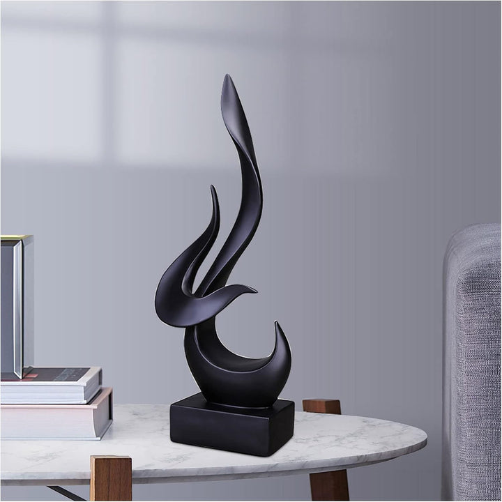 Moderne Deko Skulptur Kunst Schwarze Flamme Deko Statue, Wohnzimmer Schlafzimmer Dekoration Skulptur