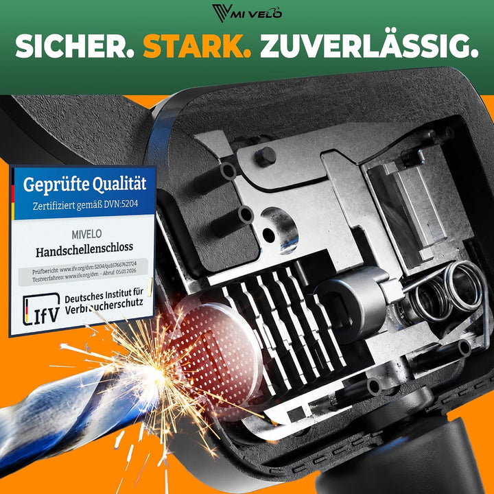 MIVELO E-Scooter Schloss extra sicher - Gelenkkettenschloss I Handschellenschloss für Elektroroller