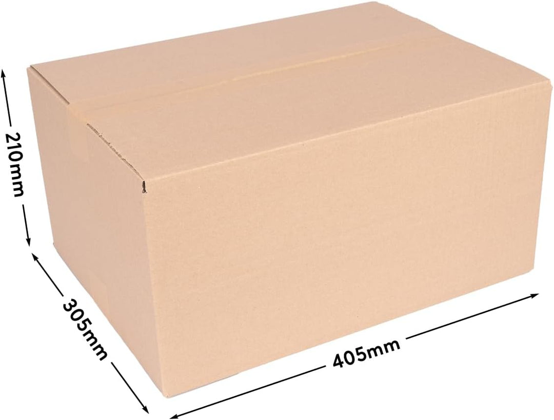 50 Faltkartons 400x300x200mm KK 90 braun 1 wellig rechteckige Versandkartons | DHL Paket 5 kg | DPD
