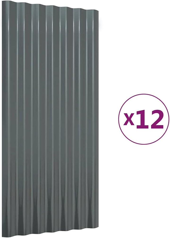 Dachpaneele 12 STK. Dachblech Stahlblech Dach Dachplatten Metalldachpaneele Dachblech für Dach, Schu