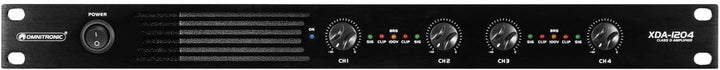 OMNITRONIC XDA-1204 4-Kanal Class-D-Verstärker | Verstärker mit Schaltnetzteil, 4 x 300 W / 4 Ohm, 4