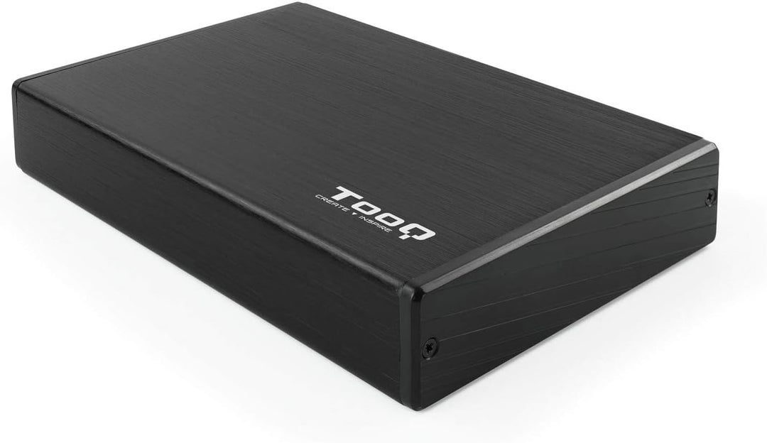 TooQ TQE-3527B - Gehäuse für 3,5" Zoll Festplatten (SATA I/II/III, USB 3.0), Aluminium, LED Anzeige,