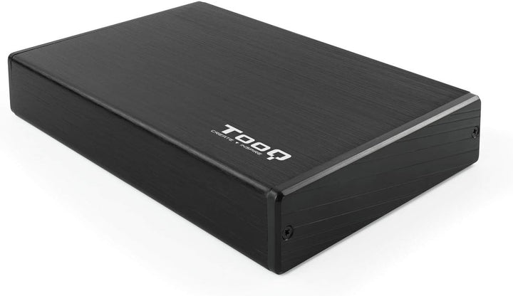 TooQ TQE-3527B - Gehäuse für 3,5" Zoll Festplatten (SATA I/II/III, USB 3.0), Aluminium, LED Anzeige,