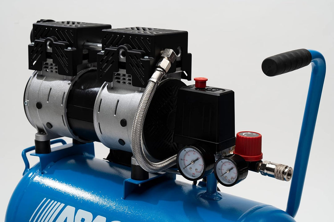 ABAC Geräuscharmer Luftkompressor EASE-AIR 24, Ölfreier Luftkompressor, Maximaler Druck 8 Bar, Leist