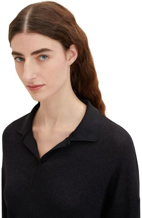 TOM TAILOR Damen Longsleeve Poloshirt, XXS