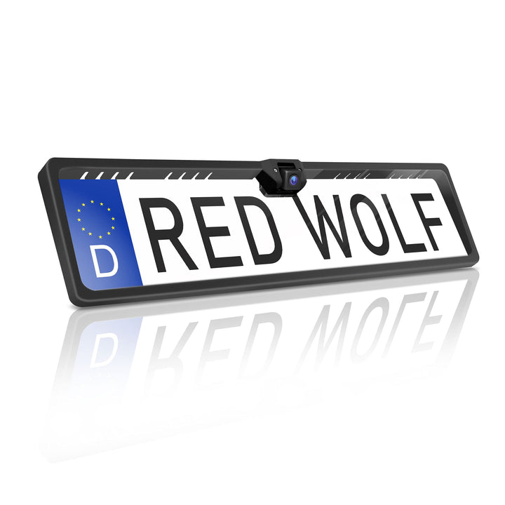 RED WOLF Rückfahrkamera Kennzeichenhalter Nummernschild mit Kamera NTSC PAL Guideline Einparkhilfe m