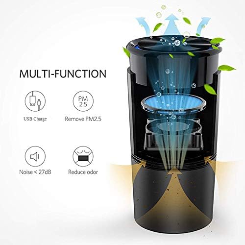 TOTMOX Tragbarer Mini Dual USB Port Auto Luftreiniger Negative Ionen Lufterfrischer Luftbefeuchter,