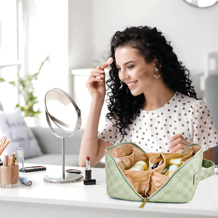Bestash Reise Kosmetiktasche Damen mit Grossem,Tragbare Reise Make Up Tasche,Wasserdichter Schminkta