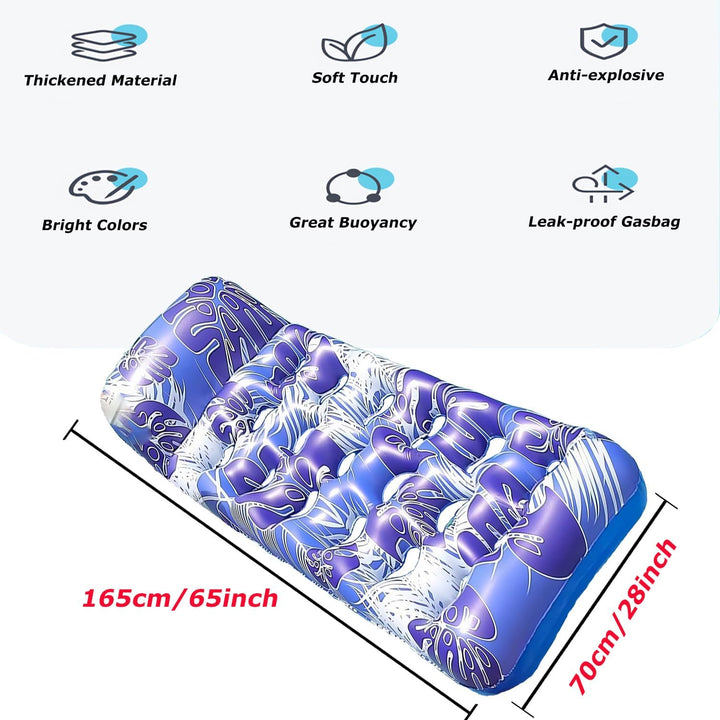 Aufblasbares Schwebebett Luftmatratze für Pool, 180 x 80cm Übergrösse Aufblasbare Matratze für Erwac
