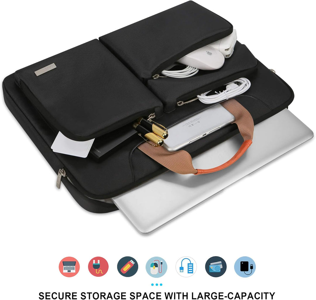 Lacdo 360° Rundumschutz Laptop Schultertasche Hülle für 13 Zoll Neu MacBook Pro M2/M1 2022-2012, 13