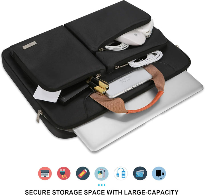 Lacdo 360° Rundumschutz Laptop Schultertasche Hülle für 13 Zoll Neu MacBook Pro M2/M1 2022-2012, 13