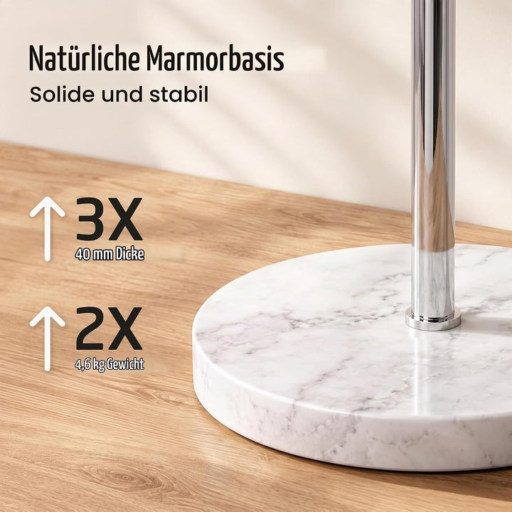 KES Handtuchhalter Stehend, Badetuchhalter 3 Armig Schwenkbar Handtuchständer Freistehend Edelstahl
