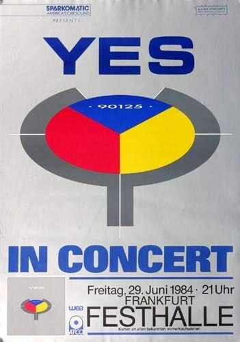 Yes - 90125 In Concert, Tour 1984 » Konzertplakat/Premium Poster | Live Konzert Veranstaltung | DIN