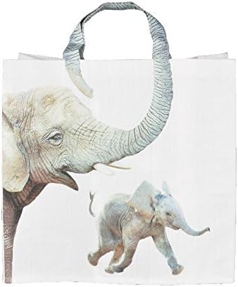 Esschert Design Einkaufstasche Zootierhals sort, PP Gewebe, Mehrfarbig, 39 x 14 x 39 cm