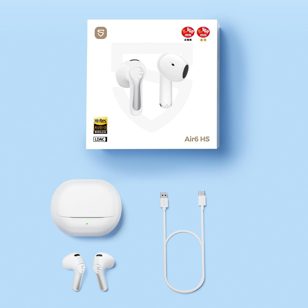 SoundPEATS Air6 HS BT 6.0 kabellose Kopfhörer, Semi-In-Ear-Kopfhörer für leichtes und angenehmes Tra