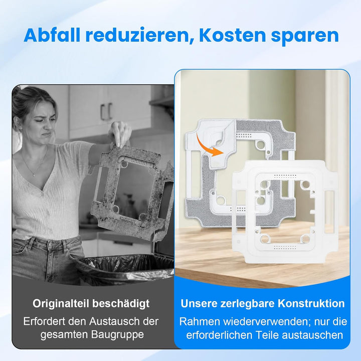 Reinigungstuch Ersatzteile für Ecovacs Winbot W3 Omni Fensterputzroboter | Waschbare Mikrofaser Wisc