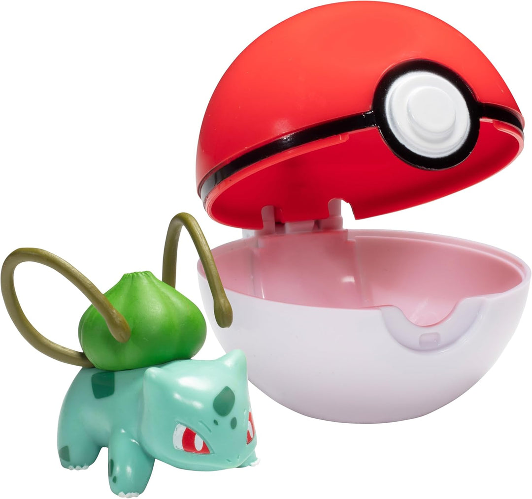 Pokémon Clip 'N' Go Pokeball & Battle Figuren-Set 3er-Pack – Let's Go Starters Charmander, Bubasaur,