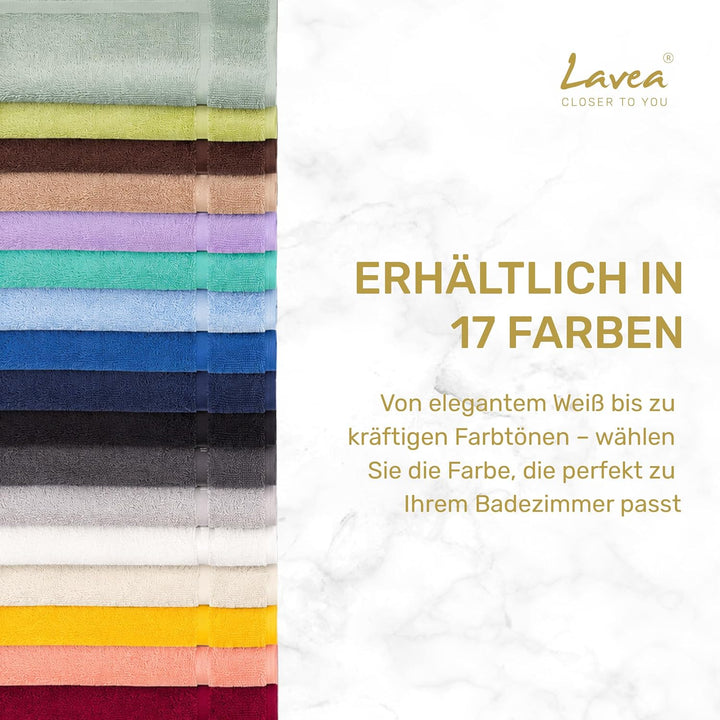 Lavea 2er Set Badematte 50x80cm, Frottierserie Elena, Delphinblau 2 x 50 x 80 cm Delphinblau, 2 x 50