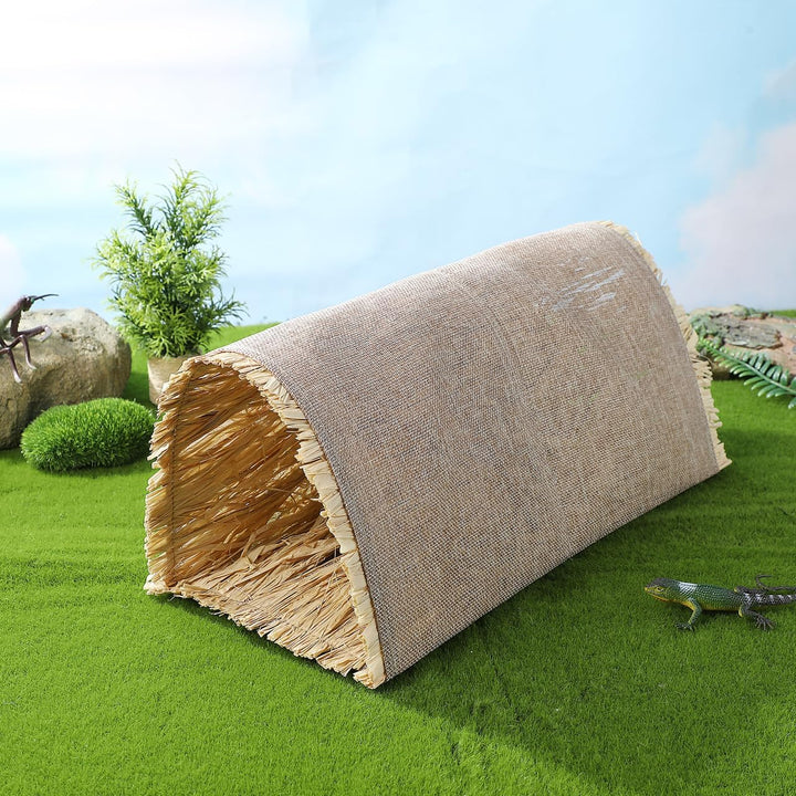 HANABASS Kaninchengrasnest Kleintierbett Mit Tunnel Aus Natürlichen Materialien Haustierschlafnest F