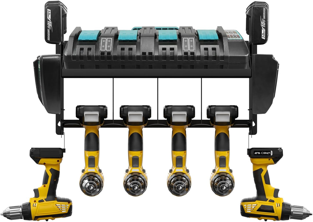 JYiuog Werkzeugspeicher Wandhalterung,Werkzeugregal für Makita Ladegerät DC18SF DC18RC,18V/14.4V Akk