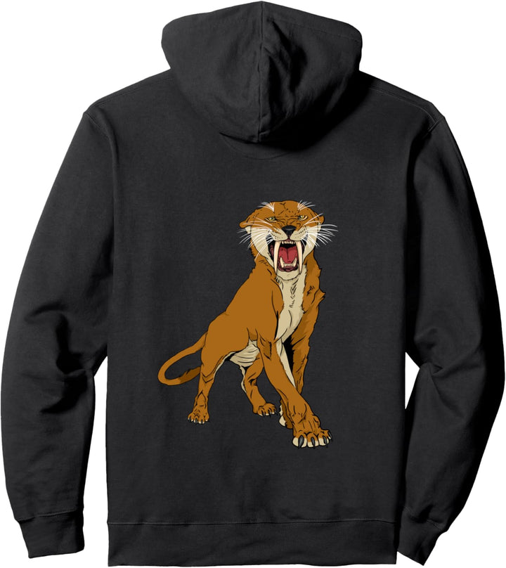Säbelzahntiger Geschenk für Smilodon Fans & Säbelzahnkatzen Pullover Hoodie