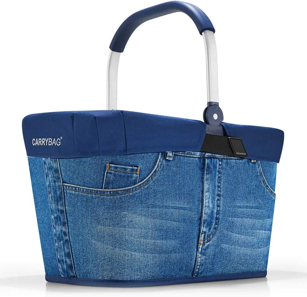reisenthel Angebot Einkaufskorb carrybag Plus passendes Cover Sichtschutz Abdeckung (Jeans) Blau, Bl