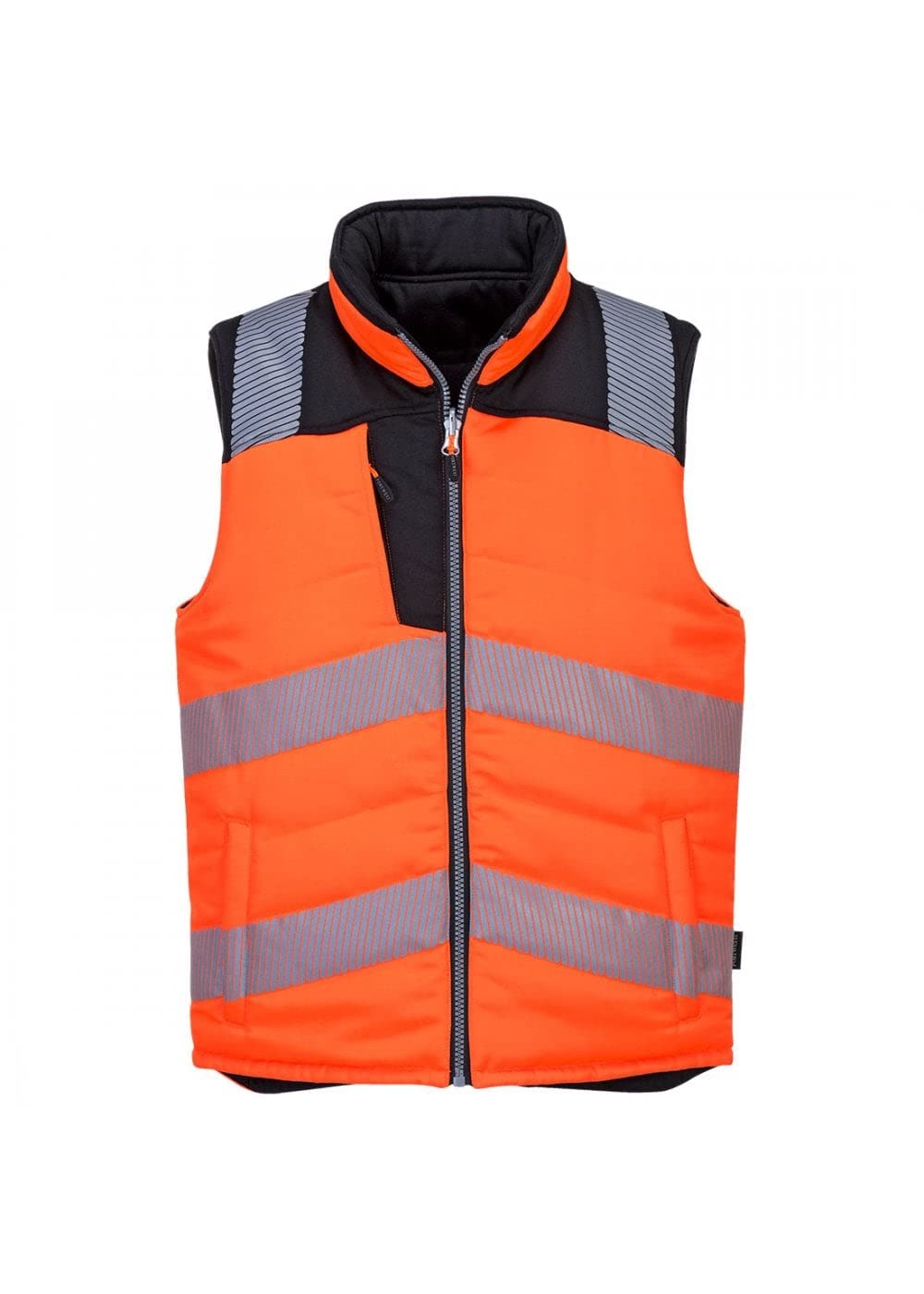 PW3 Hi-Vis Reversible Bodywarmer L Orbk, L Orbk