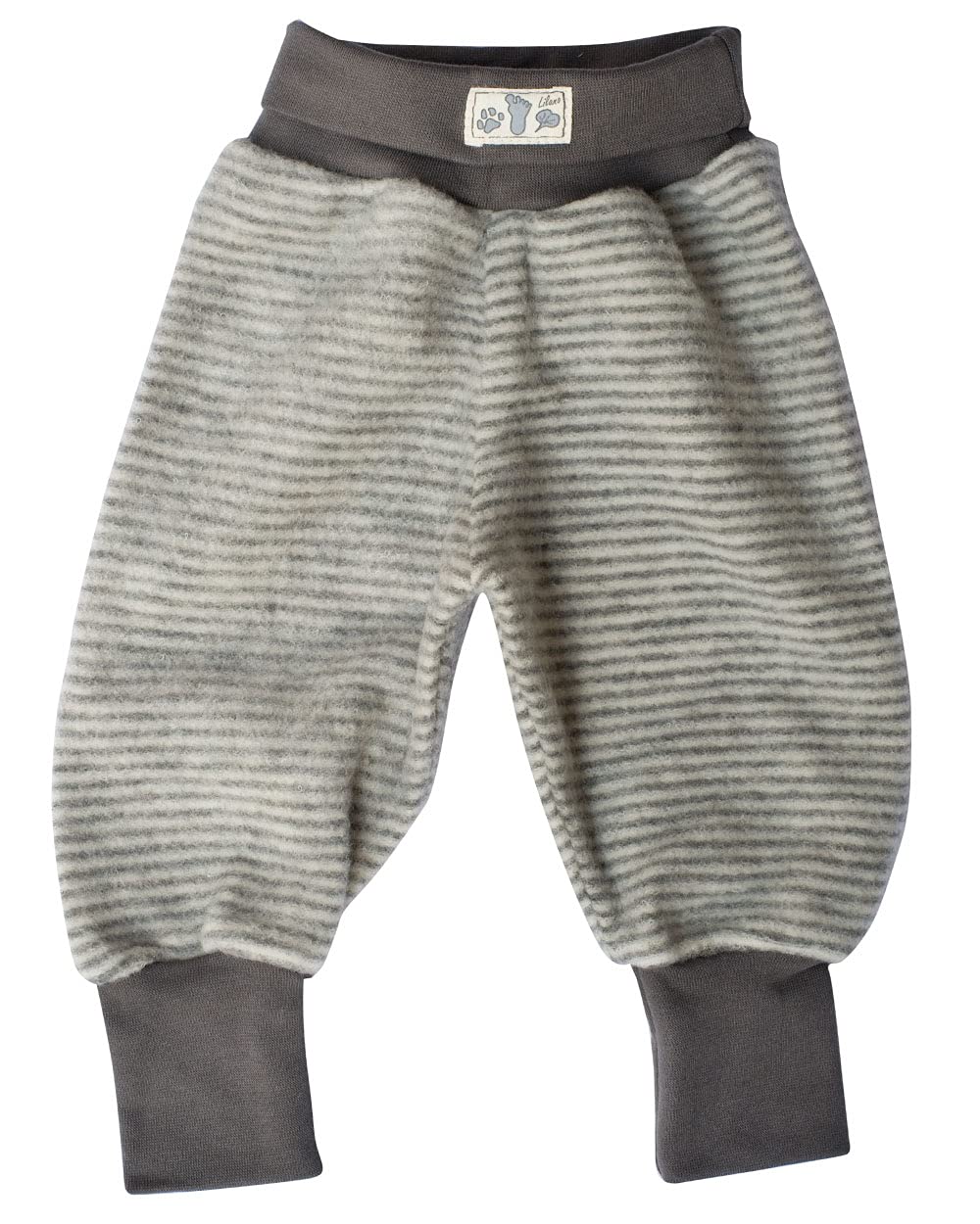 Lilano, Baby Fleece Hose, 100% Wolle (kbT) 56 Grau / Natur, 56 Grau / Natur