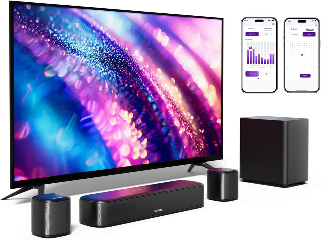 ULTIMEA 5.1 Surround Sound System, Soundbar für TV Geräte mit App Steuerung, Soundbar mit Subwoofer,