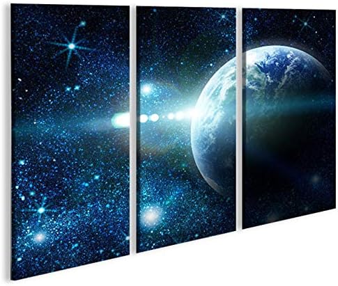 islandburner Bild Bilder auf Leinwand Sterne Weltall Space 3p XXL Poster Leinwandbild Wandbild Dekoa