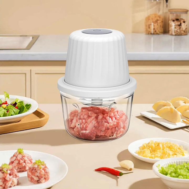 Zwiebelschneider Elektrisch, 400ml Zwiebel Zerkleinerer Elektrisch Multizerkleinerer Küche Aufladbar